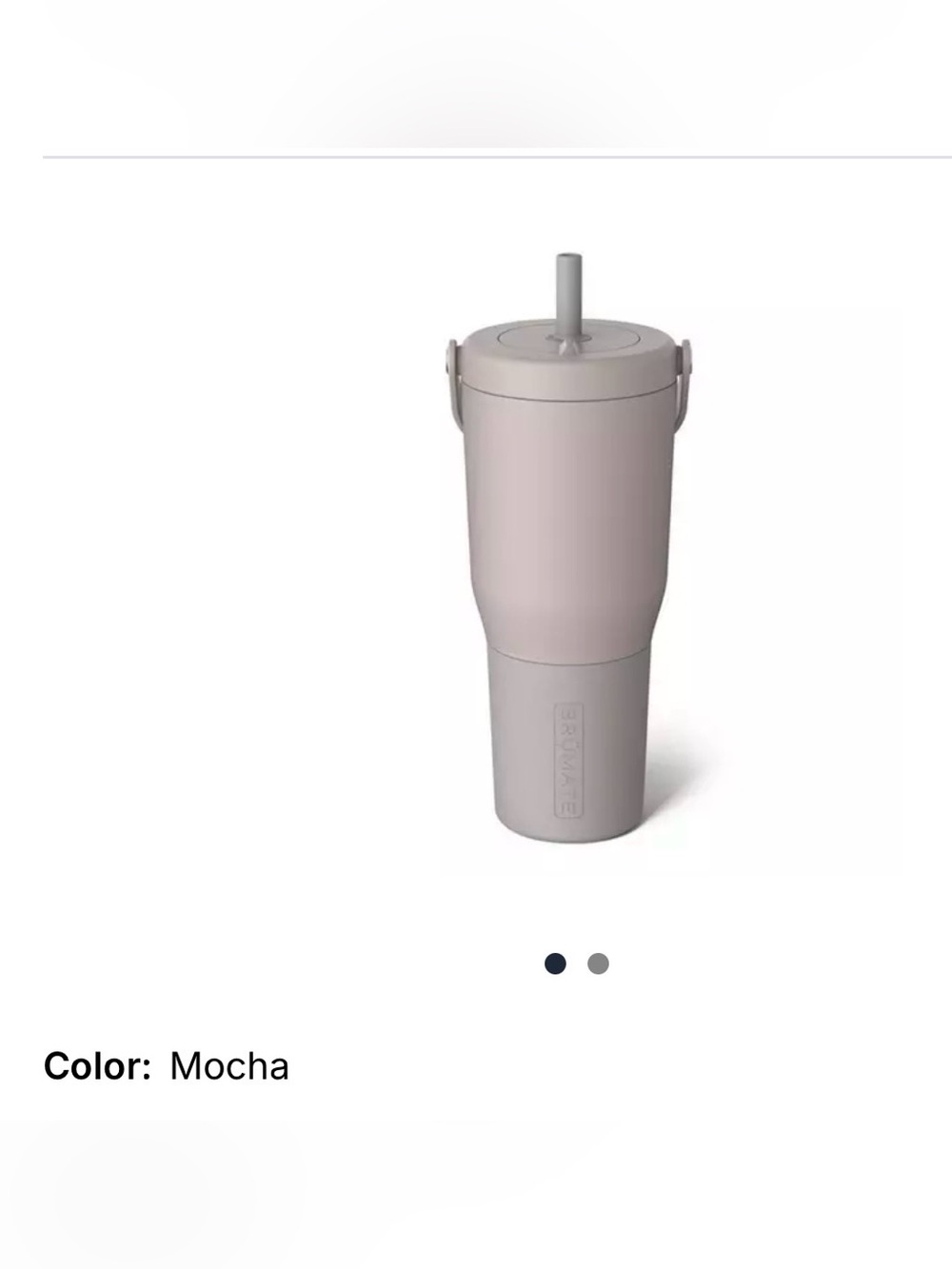 RESA Mocha Insulated Tumbler with Straw - Soft Brown